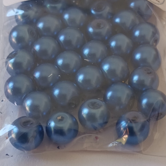 Value Beads - 6mm Glass Pearl - Royal Blue