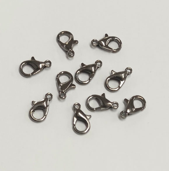 Lobster/Trigger Clasps 12mm - Gunmetal