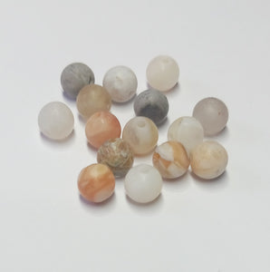 GEMSTONE - 6mm Bamboo Leaf Agate - 15 x Beads