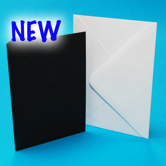 5x7 Black Cards & Envelopes x40