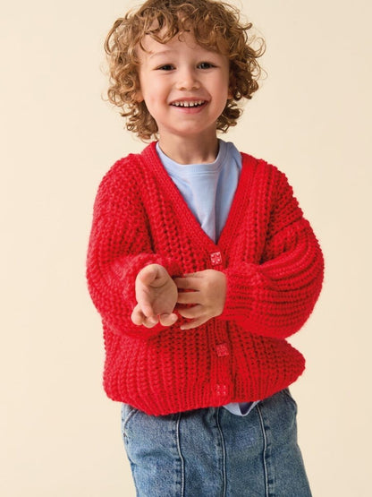 Pop Pop Cardi Childrens Knitting Pattern In Sirdar Snuggly Chunky