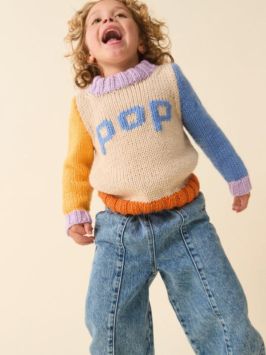 Pop It On Sweater Childrens Knitting Pattern In Sirdar Snuggly Chunky