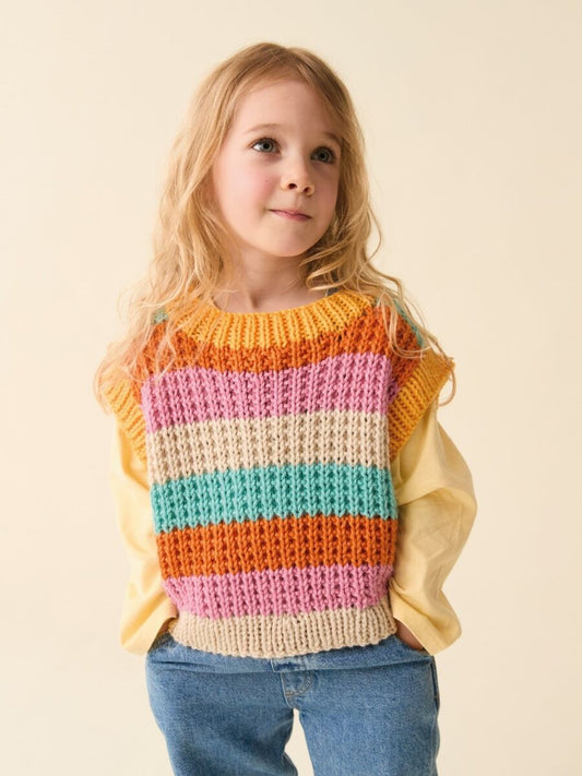 Colour Pop Pullover Childrens Knitting Pattern In Sirdar Snuggly Chunky