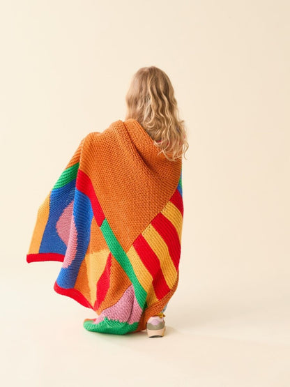 Scandi Shapes Blanket Childrens Knitting Pattern In Sirdar Snuggly Chunky