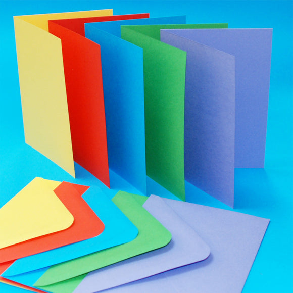 C6 Coloured Cards and Envelopes - 5 Pack