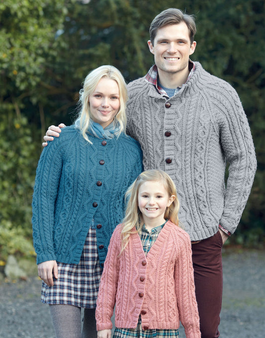 Cardigans in Hayfield Bonus With Wool Aran Pattern