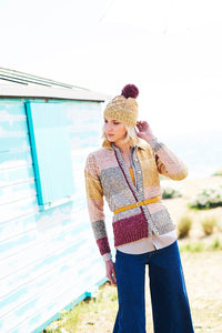 9672 Cardigan, Hat and Wrist Warmers