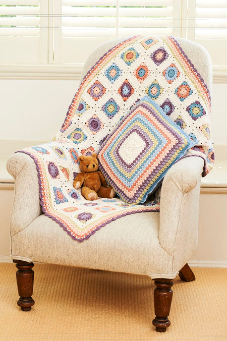 9804 Crochet Blanket and Cushion