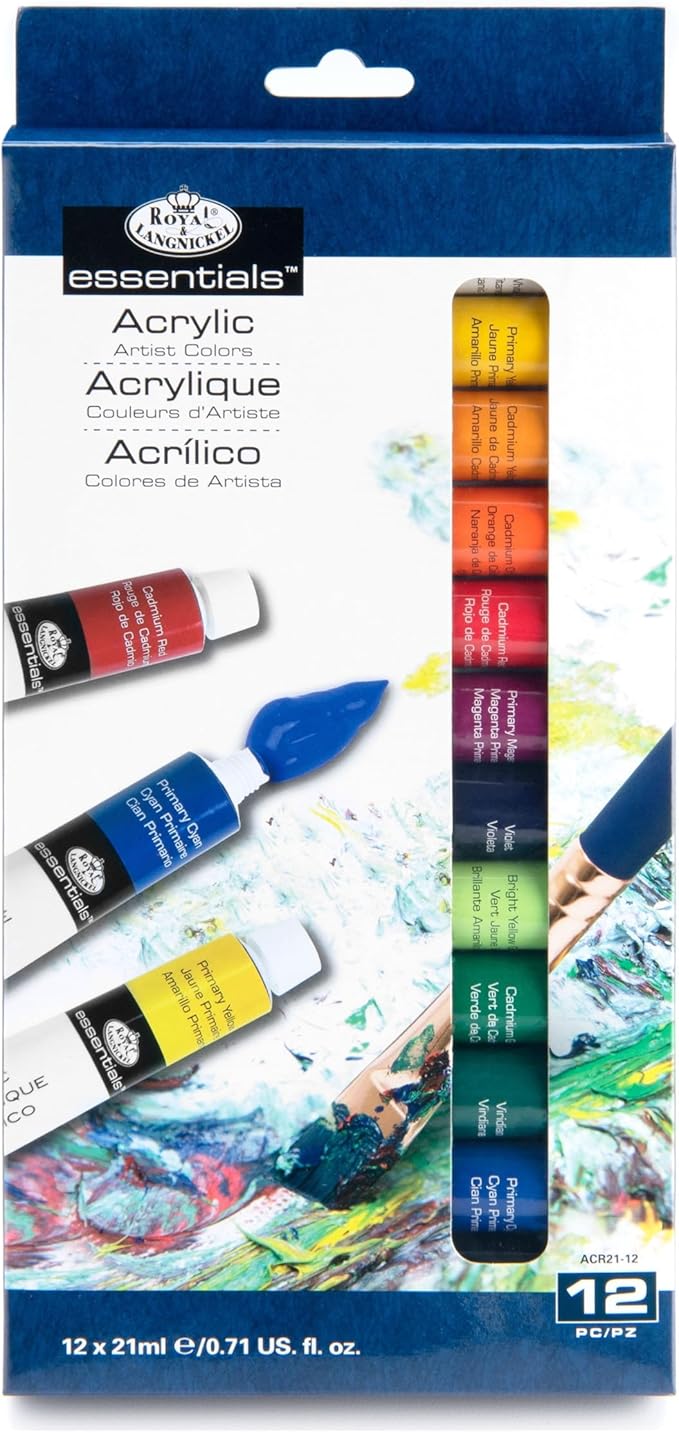21 ML Acrylic Paint 12 Pack