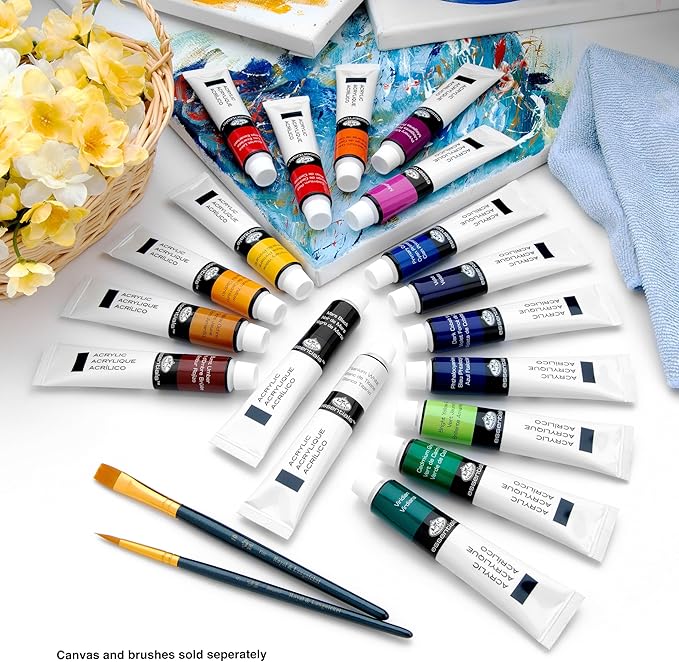 21 ML Acrylic Paint 12 Pack