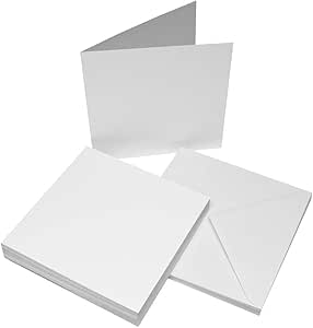 8x8 White Cards & Envelopes x 10