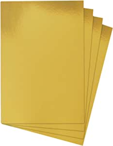 SECONDS 5 x Sheets - Metallic Foil Card - Gold (min 250GSM) - Alexander Paper SECONDS