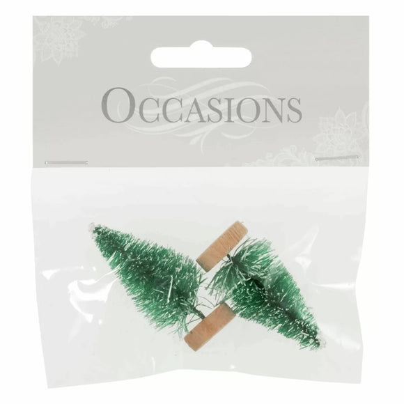 Mini Frosted Trees 5cm 2pc