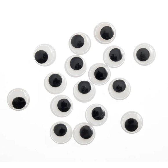 Googly Toy Eyes Glue On 5mm Black pack 40