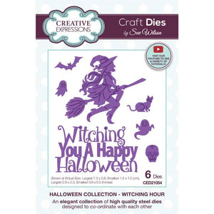 Creative Expressions Sue Wilson Bat and Witching Hour Craft Die