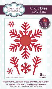 Creative Expressions Festive Collection - Bold Snowflake Flurry Craft Die