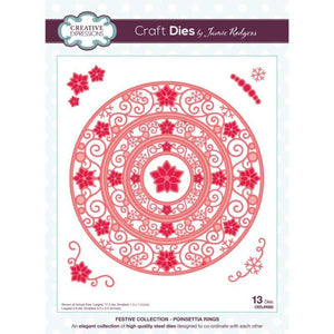 Creative Expressions Festive Collection - Poinsettia Rings Craft Die