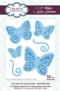 Creative Expressions Lisa Horton Cut and Lift Collection - Butterflies Craft Die