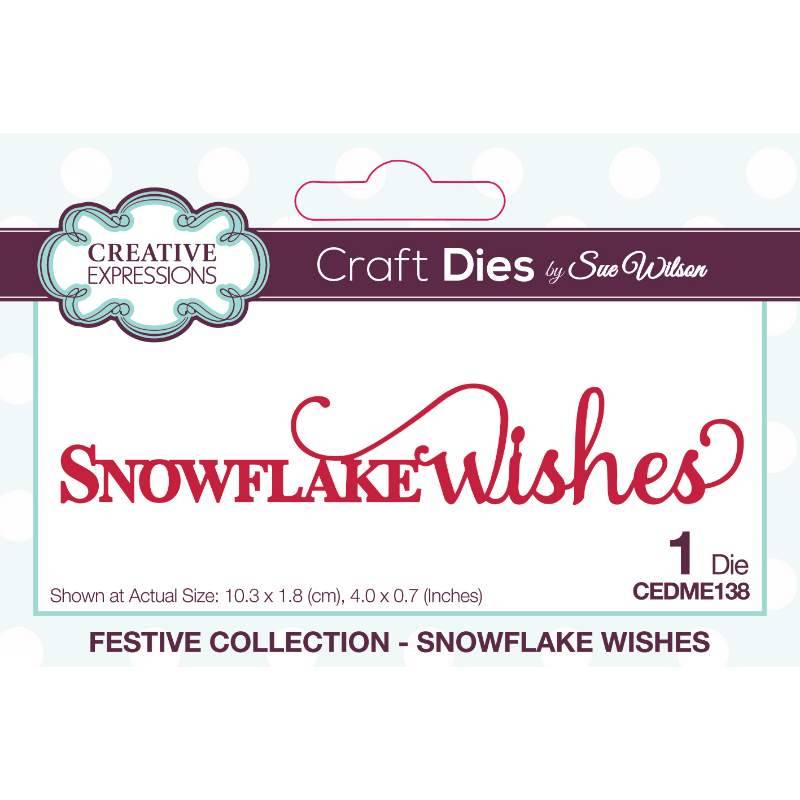 Sue Wilson Mini Expressions Snowflake Wishes Craft Die