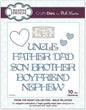 Creative Expressions Phill Martin From The Heart Collection - Male Relatives Craft Die