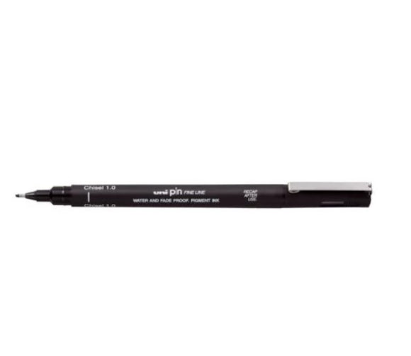 Uni Pin Fine Liner Chisel Black 1.0