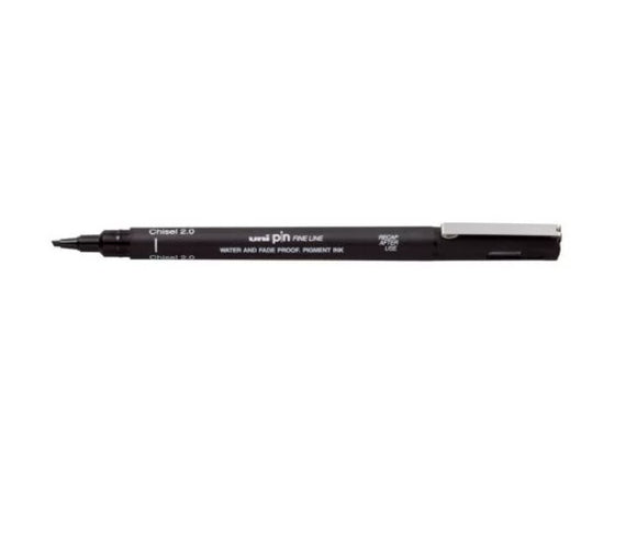 Uni Pin Fine Liner Chisel Black 2.0