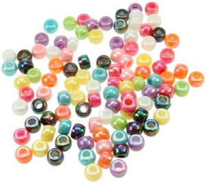 Acrylic Round Beads - 8mm - Approx 100 Pieces - LARGE HOLE