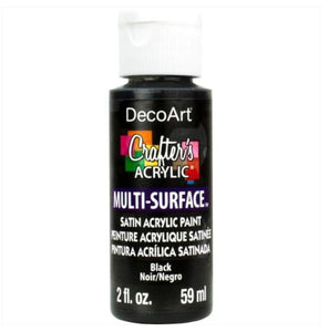 Deco Art Crafter's Acrylic Paint  - Black Satin 59ml