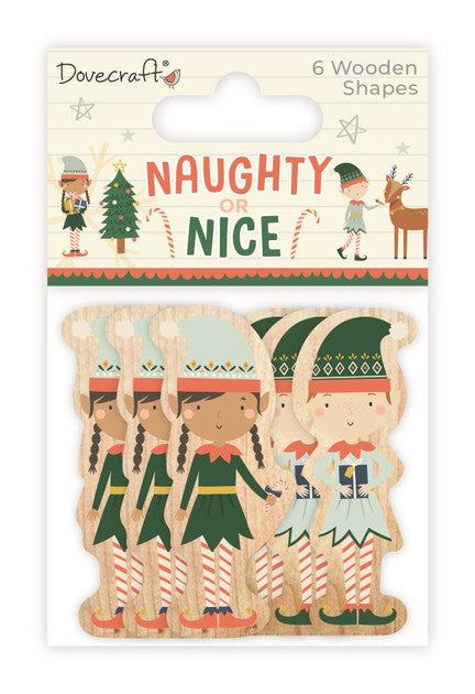 Wooden Shapes - Naughty or Nice