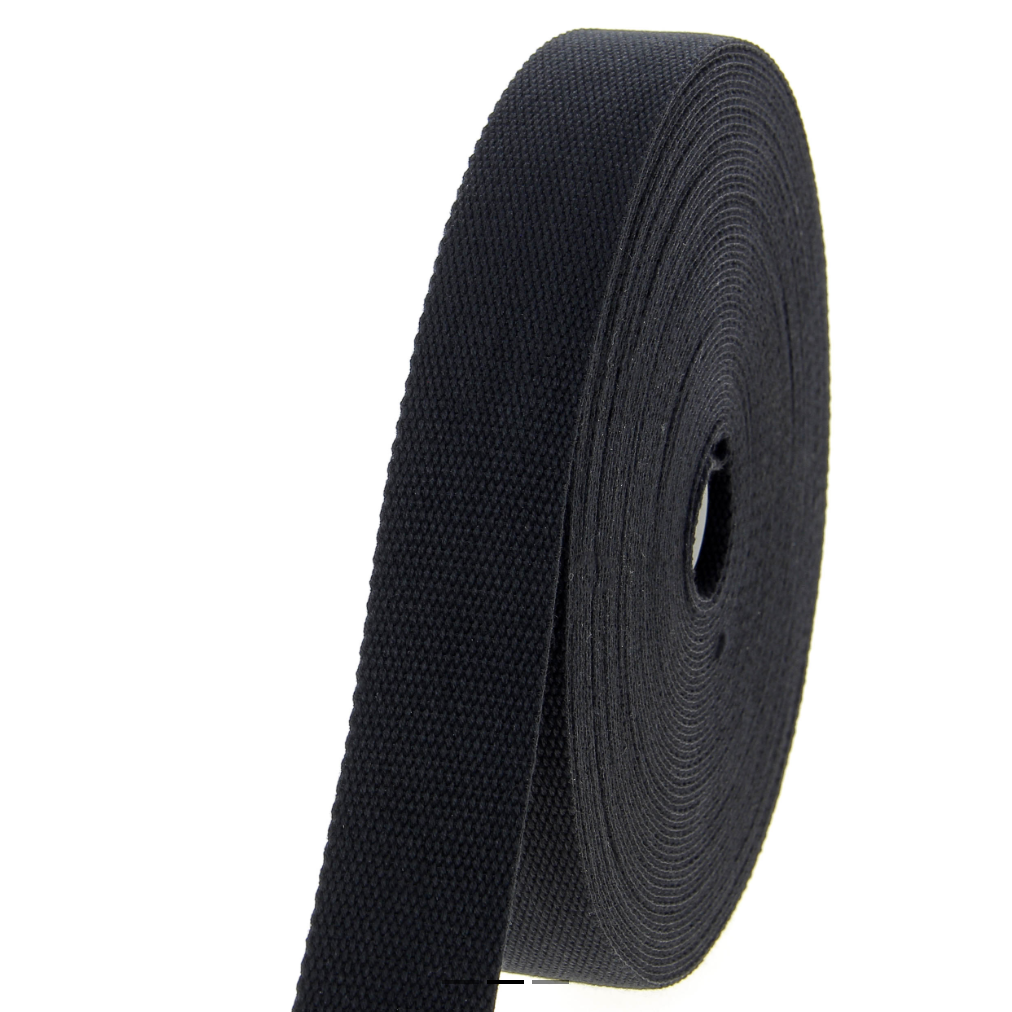 Webbing, Strap - Black - 1m x 30mm