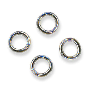 Jump Rings - Silver plated 8mm (50 pieces)