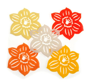 Iron & Sew on Motif - Felt Daffodils 4 pieces