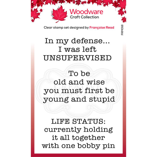 Woodware Clear Singles Life Status Stamp