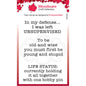 Woodware Clear Singles Life Status Stamp