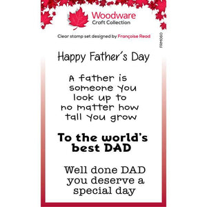 Woodware Clear Singles Best Dad Stamp 3 in x 4 in Stamp
