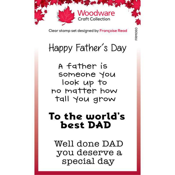 Woodware Clear Singles Best Dad Stamp 3 in x 4 in Stamp