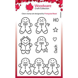 Woodware Clear Singles Tiny Gingerbread Man 3 in x 4 in Stamp