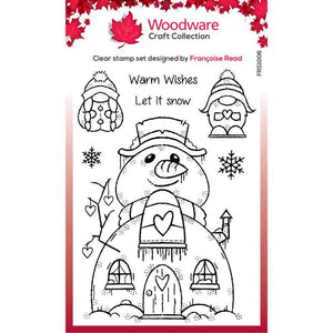 Woodware Clear Singles Snow Gnome 4 in x 6 in Stamp