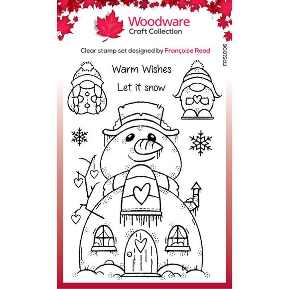 Woodware Clear Singles Snow Gnome 4 in x 6 in Stamp