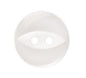 Fish Eye Polyester Button 11mm White 1pc