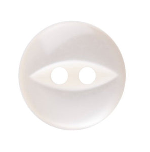 Fish Eye Polyester Button 11mm Cream 1pc