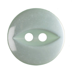 Fish Eye Polyester Button 14mm Pale Teal 1pc