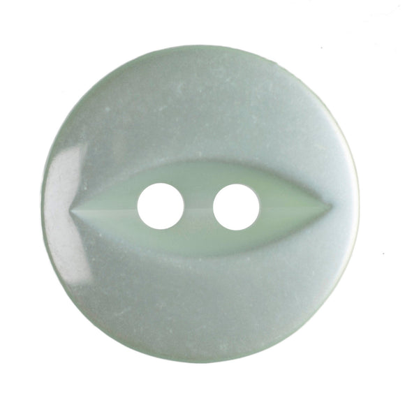 Fish Eye Polyester Button 14mm Pale Teal 1pc