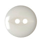 Fish Eye Polyester Button 14mm Solid White 1pc