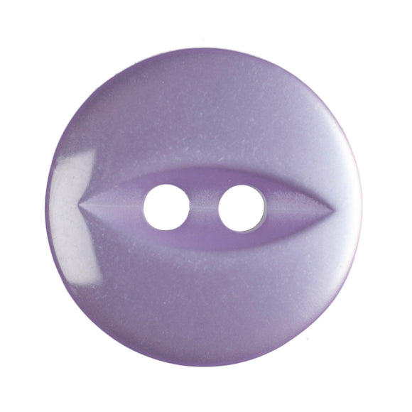 Fish Eye Polyester Button 14mm Lilac 1pc