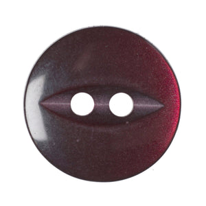 Fish Eye Polyester Button 14mm Burgundy 1pc