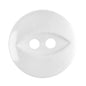 Fish Eye Polyester Button 14mm Pearl White 1pc