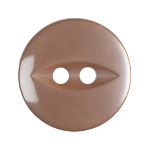 Fish Eye Polyester Button 14mm Beige 1pc