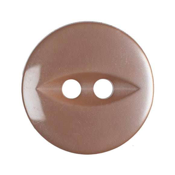 Fish Eye Polyester Button 14mm Beige 1pc