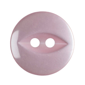 Fish Eye Polyester Button 14mm Pink 1pc